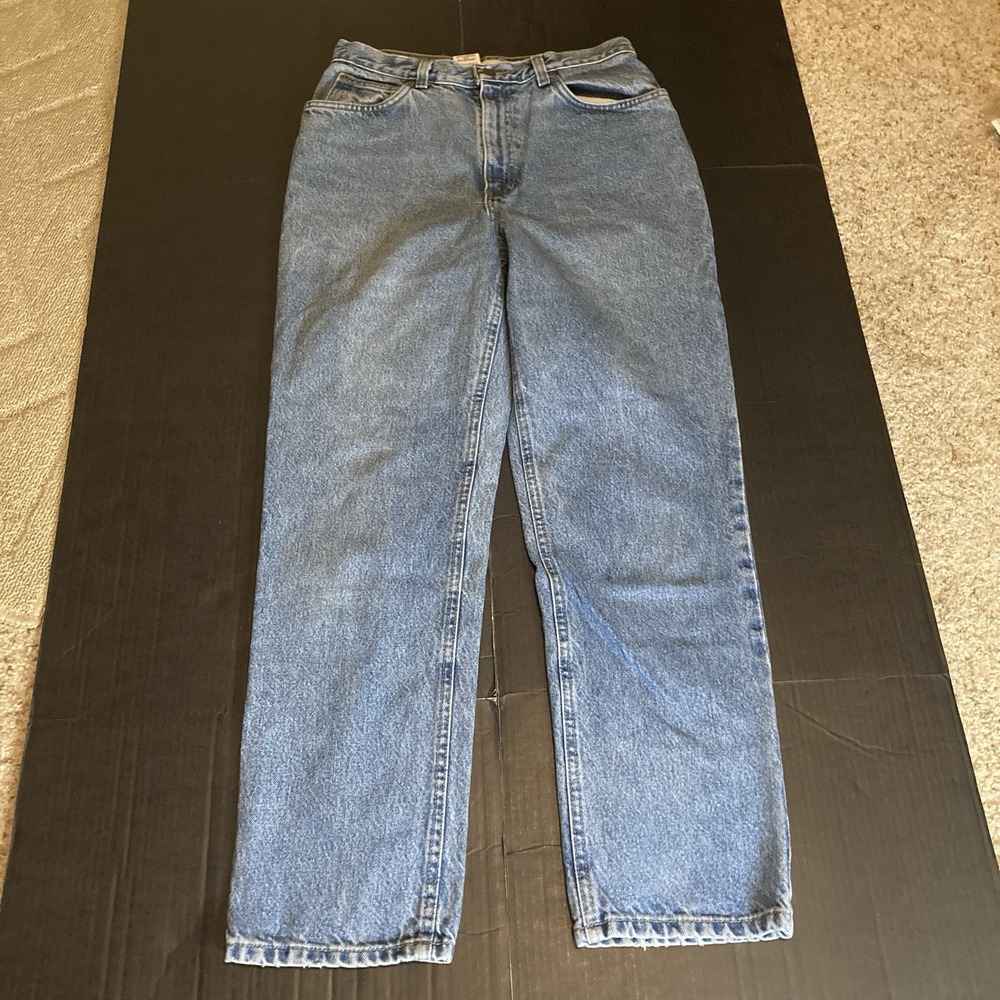 Jones Sport Blue Slim Straight Leg Jeans, Fabric Heart Pocket, Women's Size 8